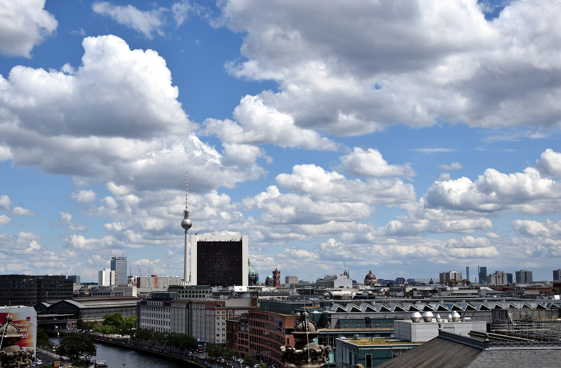 View from the Reichstag roof in Berlin